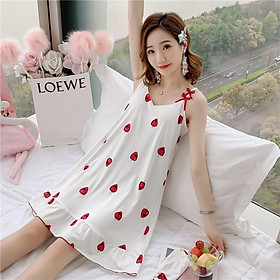 Váy ngủ, đầm ngủ 2 dây đuôi cá, chất vải mềm mịn AH21