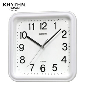 Mua Đồng hồ treo tường Rhythm CMG450NR03  dùng pin   vỏ nhựa  màu trắng  kích thước 25.0 x 25.0 x 4.5cm