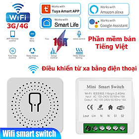 Công tắc thông minh wifi PHIÊN BẢN TIẾNG VIỆT SmartLife Tuya 16A điều khiển từ xa