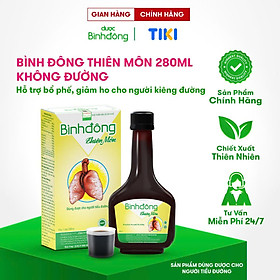 Bình Đông Thiên Môn Không Đường Dược Bình Đông - Hỗ trợ bổ phế, giảm ho, giảm đau họng chai 280ml