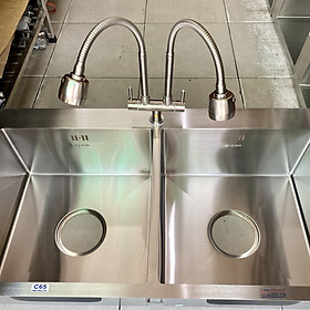 Mua Vòi gắn chậu rửa chén bát đôi 2 ống mền đầu vòi 2 chế độ rất tiện lợi hàng đẹp chính hãng.