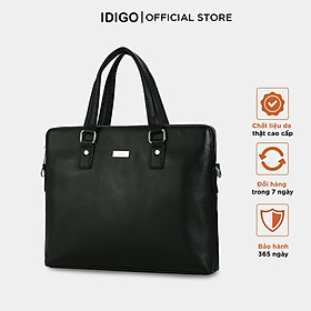 Túi xách laptop 14inch da bò, túi đeo vai công sở nam nữ đựng tài liệu A4 IDIGO MB1 - 16001