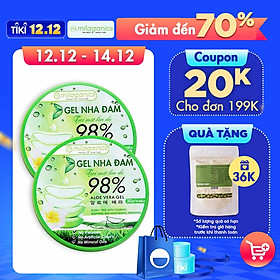 Combo 2 Gel Nha Đam Tươi Mát Làn Da Milaganics (300ml/Hộp)