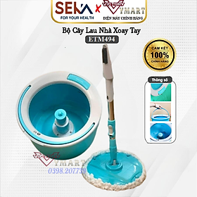 Mua Bộ Cây Lau Nhà Xoay Tay 2 Bông Lau Lock&Lock Corner ETM494 (330 x 235 mm) - Xanh Biển