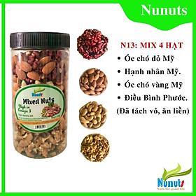 MIX HẠT DINH DƯỠNG NUNUTS HŨ 500G MÃ 13