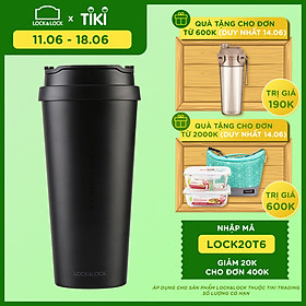 Ly Giữ Nhiệt Bằng Thép Không Gỉ Lock&Lock Clip Tumbler LHC4151BLK (540ml) - Đen