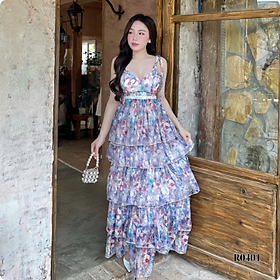 Đầm maxi Ruzimay Style Dáng xòe xếp tầng R0400