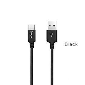 Hình ảnh Dây Cáp Sạc Dây Dù Hoco X14 USB-A to Type-C  dùng cho samsung, sony, Huawai,... Màu ngẫu nhiên- Hàng chính hãng