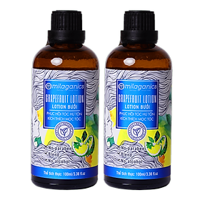 Combo 2 Lotion Bưởi Phục Hồi Tóc Hư Tổn Milaganics (100ml/Chai)