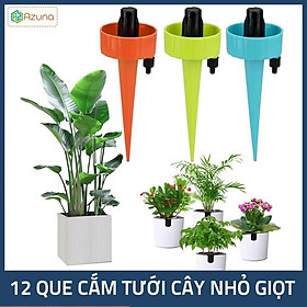  Set 12 que cắm tưới cây nhỏ giọt (gắn chai coca, pepsi, dễ dàng điều chỉnh lượng nước tưới cây cảnh) 206801