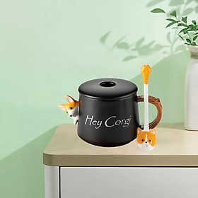 3D Corgi Ceramic Mug Novelty Juice Drink Cup for Girl Friends
