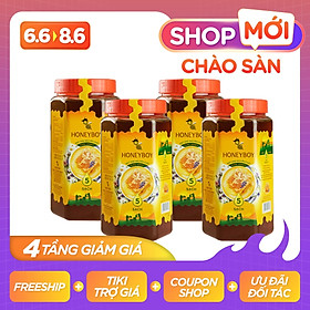 Bộ 4 Mật Ong Thiên Nhiên 5 Sạch Honeyboy 1kg