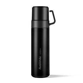 Bình Giữ Nhiệt Thể Thao Có 2 Cốc Uống Nước Cho Dã Ngoại Chạy Bộ, Tập Gym NatureHike NH17S020-B