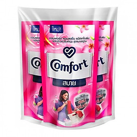 Combo 3 túi Nước Xả Vải Comfort Thái Lan 500ml  màu hồng