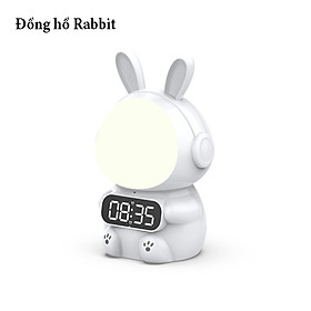 Mua Đồng hồ xem giờ tích hợp đèn ngủ Rabbit điều khiển bằng giọng nói chức năng báo thức điều chỉnh độ sáng 4 cấp  pin sạc dung lượng 1500mA