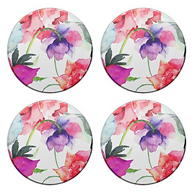Set Đế Lót Ly Gốm Tròn Mika D-005-001-S-T