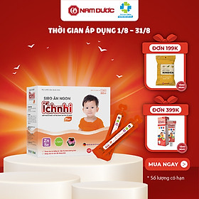 Siro ăn ngon Ích Nhi Plus hộp 20 ống 10ml giúp nâng cao sức đề kháng, tăng chuyển hóa hấp thu dưỡng chất, trẻ ăn ngon
