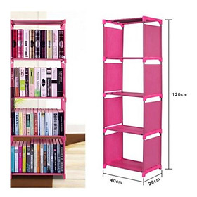 Mua SỈ combo 5 kệ sách 4 tầng/ Kệ để đồ thông minh( xanh và hồng