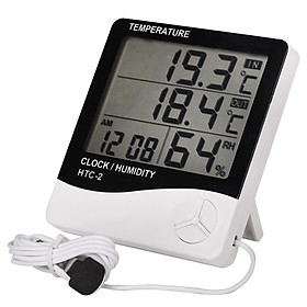Đồng hồ đo nhiệt độ và độ ẩm 3 chức năng HTC-2
