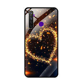 Ốp Lưng Kính Cường Lực cho Điện thoại Realme 5 Pro - 0418 HEART09 - Hàng Chính Hãng