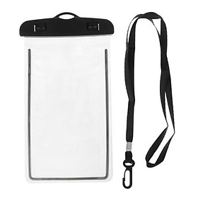 2xUnderwater Waterproof Cell Phone Pouch Dry Bag Case Cover Touchscreen Black
