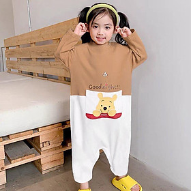 Đồ ngủ liền thân dài tay cotton cho bé gái Magickids quần áo bé gái thu