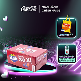 Thùng 24 Lon Nước Ngọt Giải Khát Có Gas Fanta Xá Xị 320ml/Lon Sale 25.4 Coca-Cola Official Store