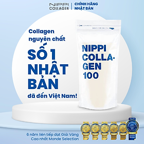NIPPI Collagen 100 nguyên chất 100% peptide [Túi zip lớn]