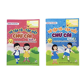 [Download Sách] Combo 2 cuốn vở tập tô tập viết Chữ cái (Quyển 1, Quyển 2)