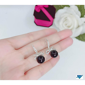 Bông tai nữ bạc ta móc nơ trai MS65a