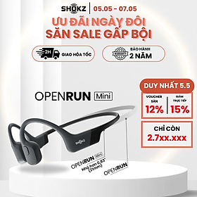 Mua Tai Nghe Bluetooth Thể Thao Dẫn Truyền Âm Thanh Qua Xương SHOKZ OPEN RUN MINI S803 - Hàng Chính Hãng - Kháng nước IP67 - Sạc nhanh- Pin sử dụng trong 8 tiếng