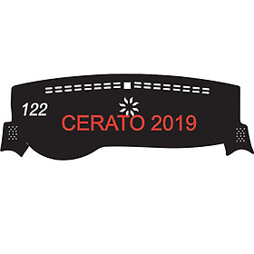 Thảm da Taplo vân Carbon Cao cấp dành cho xe Kia-Cerato-2019-2020 có khắc chữ Kia-Cerato và cắt bằng máy lazer