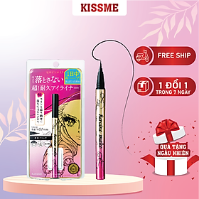 Bút Kẻ Mắt Nước Kissme Eyeline Không Lem, Không Trôi Nét Kẻ Siêu Mãnh Màu Nâu Tự Nhiên (0.4mL)