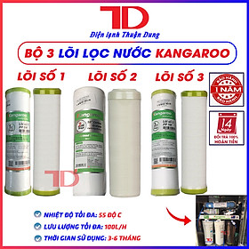 Bộ 3 lõi lọc nước dành cho tất cả các máy lọc nước Ro, Kangaroo, Karofi, Unilife, Aqua... - Điện Lạnh Thuận Dung