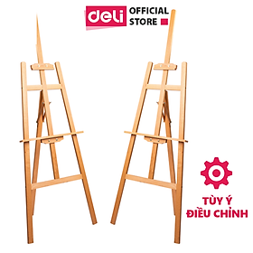 Giá vẽ tranh bằng gỗ Deli - 116x58cm - Giá đỡ tranh - Kệ đỡ trưng bày mẫu