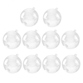 2-3pack 10pcs Clear Plastic Ball DIY Christmas Tree Hanging Bauble Decoration