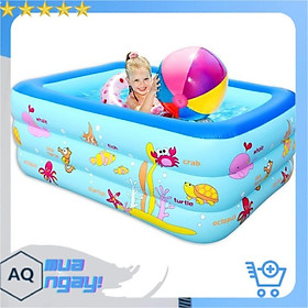 Mua Bể Bơi Cho Bé  Bể Bơi Phao Cho Bé Bơm Hơi 3 Tầng Đầy Đủ Kích Thước Hàng Loại 1 Có Đáy Chống Trượt An Toàn