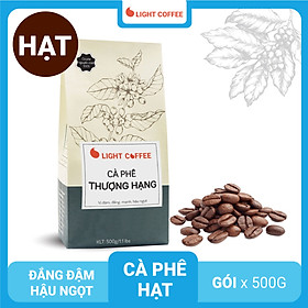 Hình ảnh Cà phê hạt rang Thượng hạng Light coffee vị đậm, đắng mạnh, hậu ngọt - 500g