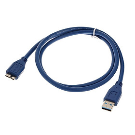 Blue 3ft USB 3.0 High Speed A Male to Micro B Male Date Cable Adapter Cord