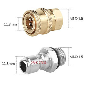 Mua bộ khớp cắm nhanh 1/4 inch ren 14mm dùng cho máy rửa xe