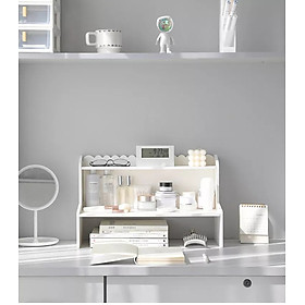 Mua kệ đựng đồ kệ gỗ kệ decor bàn học Giá Để Bàn Kệ Đựng Đồ Màu Trắng Hai Tầng Bằng Gỗ Giá Đựng Mỹ Phẩm Giá Đựng Đồ Để Bàn Học Sinh