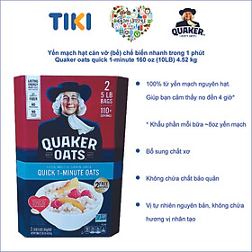 Hình ảnh Review Yến Mạch Quaker Oats Quick - 1 Minute 4.52kg ( Dạng Hạt Cán Vỡ nk my  )