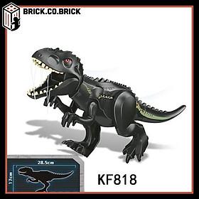 Lắp ráp Xếp hình Sáng tạo Khủng long minifig Moc Dinosaurs Jurassic Park Tyrannos Màu Đen KF818