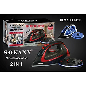 Mua Bàn ủi hơi nước cầm tay không dây cao cấp SoKANY SK-9518 thiết kế đặc biệt chống nhỏ giọt  ủi phẳng mọi loại vải - HÀNG CHÍNH HÃNG