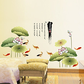 Decal dán tường Đầm sen