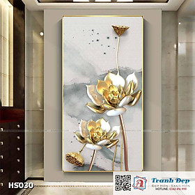 Mua Tranh canvas Trang trí Hoa sen vàng - HS030