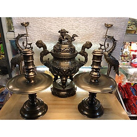 Mua Bộ đỉnh đồng lư hương ngũ sự màu 55 cm