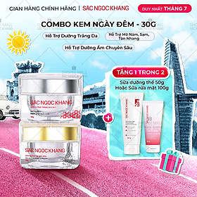 Bộ kem dưỡng ngày và đêm: Kem ban ngày 5 trong 1 (30ml) + Kem ban đêm (30g) giúp dưỡng ẩm, nâng tông, sáng da, làm mờ vết thâm, sạm, nám