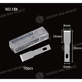 Mua Lưỡi dao số 18 đầu bằng cạo keo  cậy lưng (1 túi = 10 chiếc)