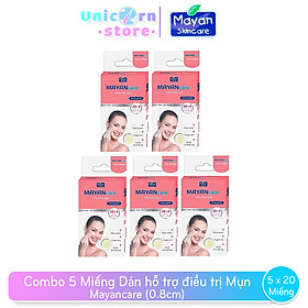 Combo 5 Miếng Dán hỗ trợ điều trị Mụn Mayancare 20 Miếng (0.8cm)